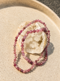 Pink-Turmalin Perlenarmband