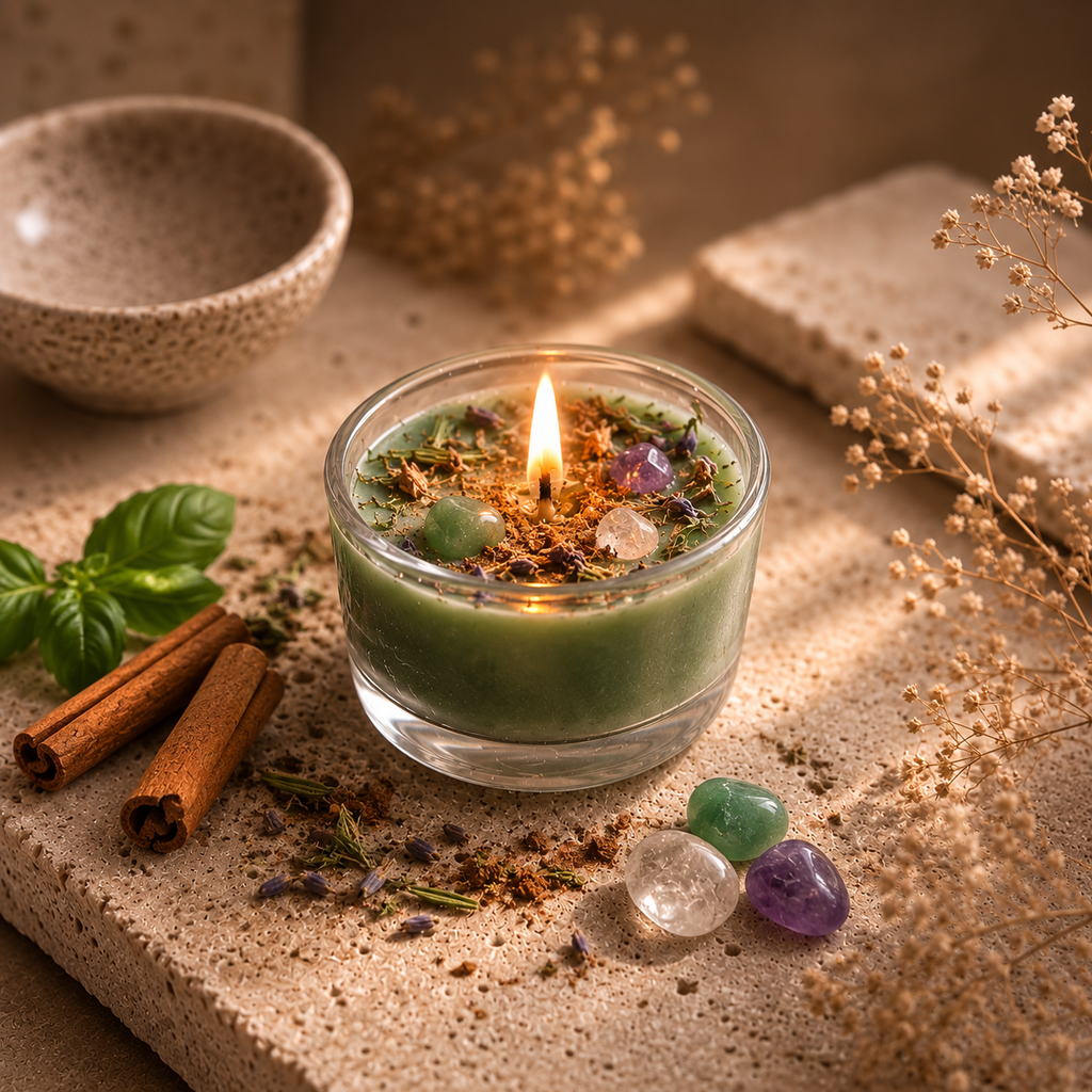 Ritualteelicht im Glas