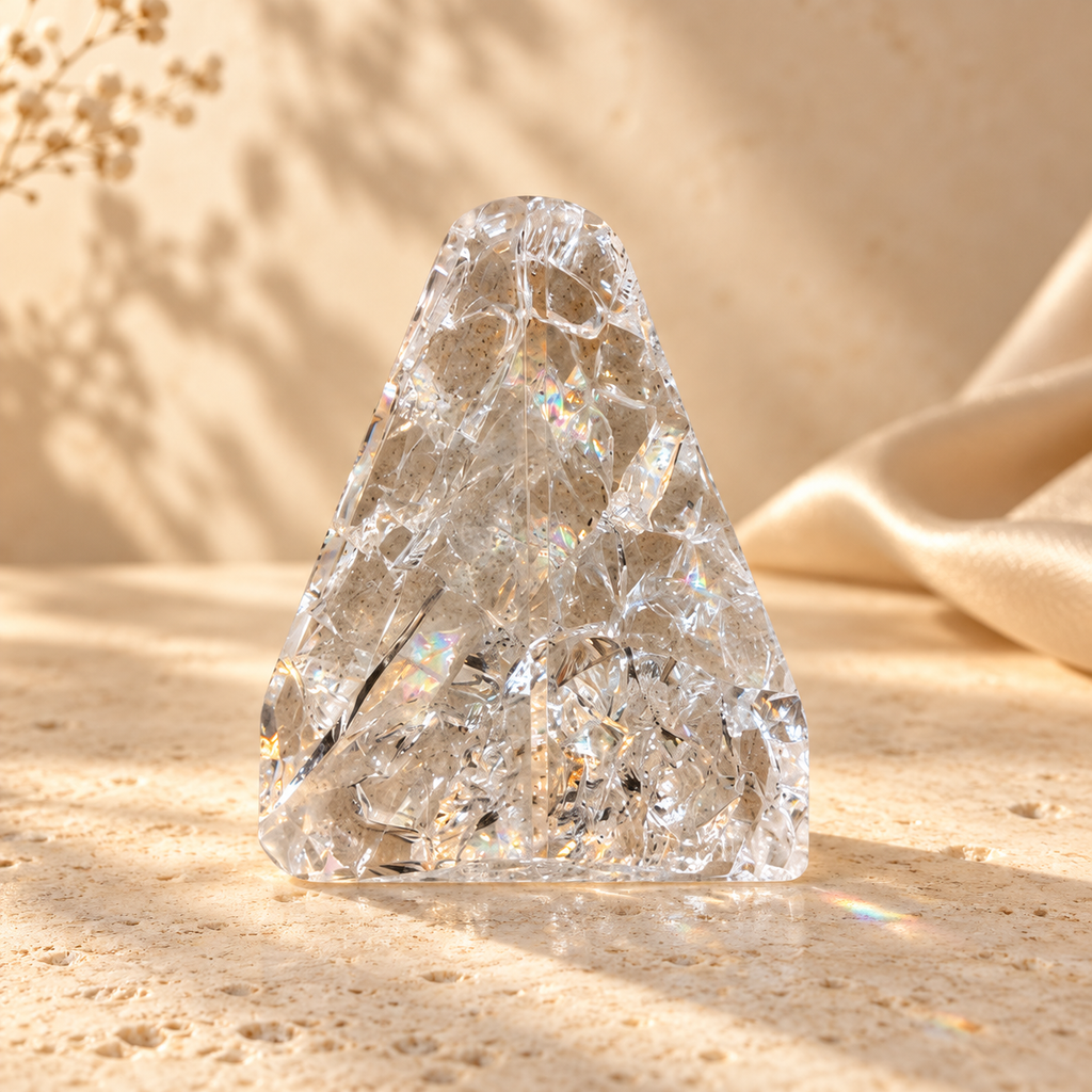 Bergkristall „Fire & Ice“ – Freiform