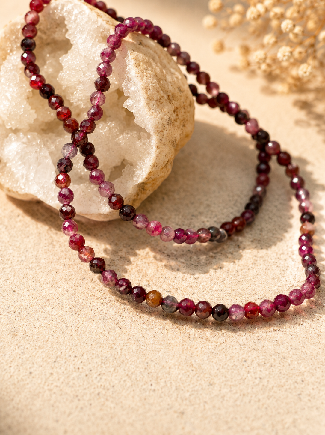 Roter Turmalin ( Rubellit)  Perlenarmband